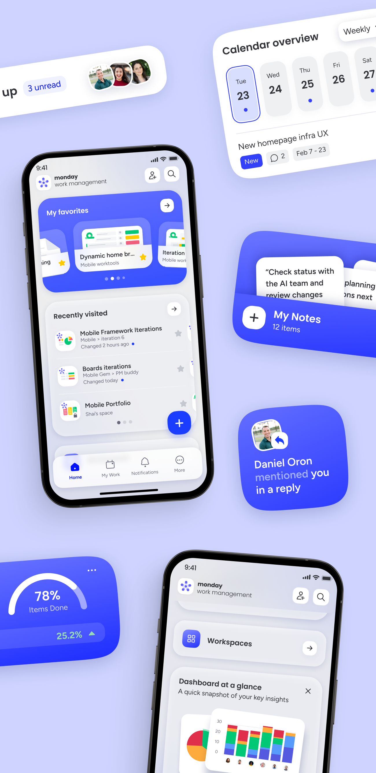 Dynamic Home — monday.com mobile work