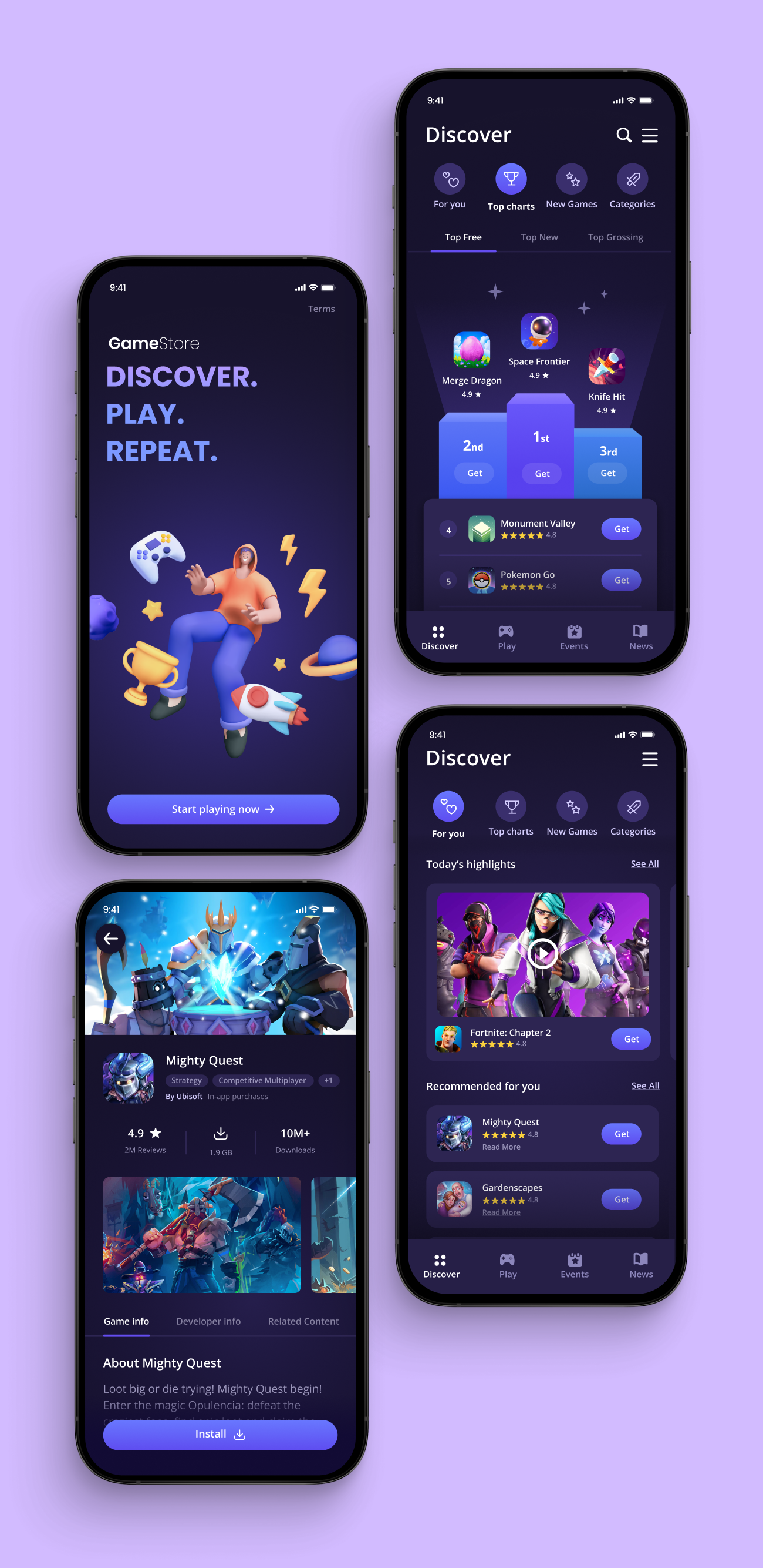 GameStore mobile work