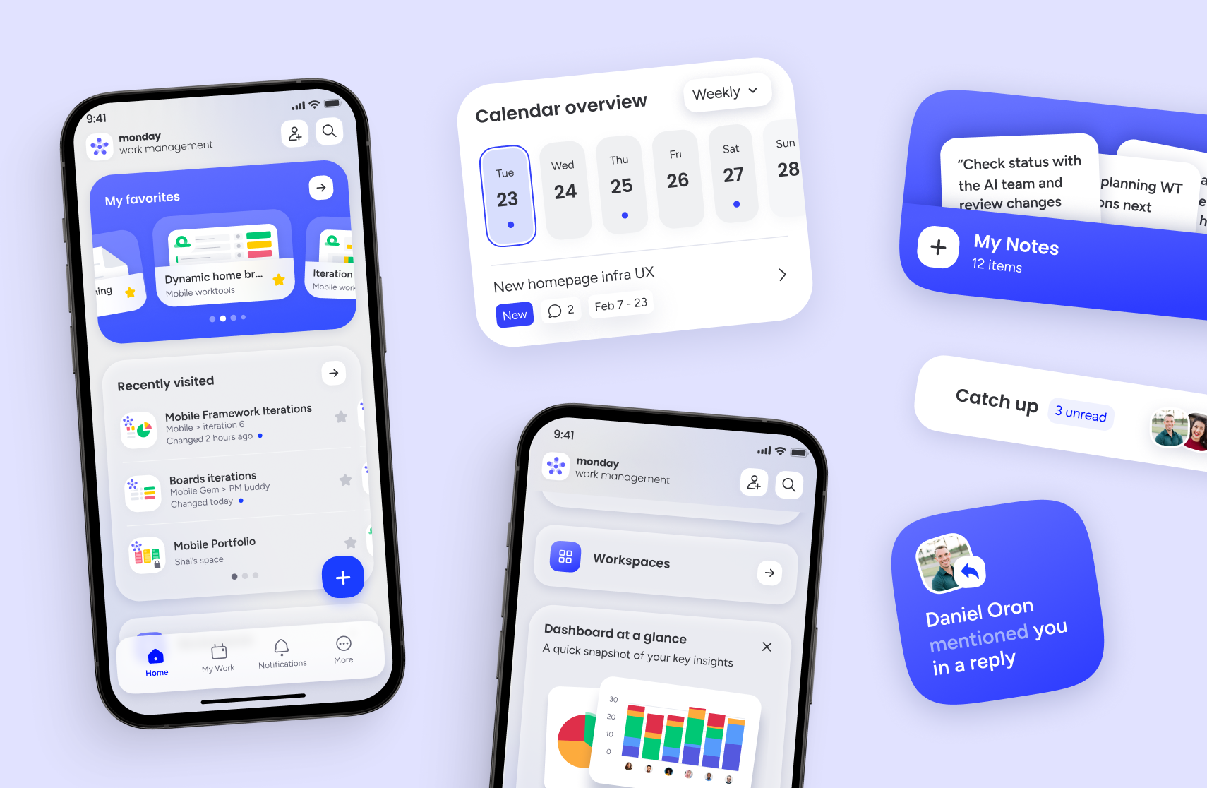 Dynamic Home — monday.com mobile work